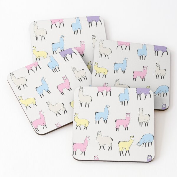 Item preview, Multicolor Pastel Llama Pattern designed and sold by fainaobun.