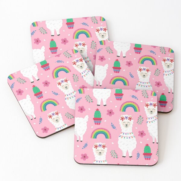 Item preview, Pink Floral Llama Pattern designed and sold by fainaobun.