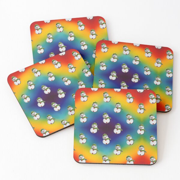 Item preview, Rainbow Psychedelic Tie Dye Snowmen designed and sold by MOP-tees.