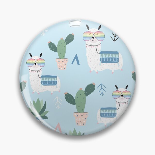 Item preview, Rainbow Glasses Llama Cactus Pattern designed and sold by fainaobun.