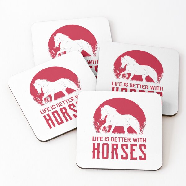 Item preview, Life Is Better With Horses - Red - For White Designs designed and sold by FastTrackPhotog.