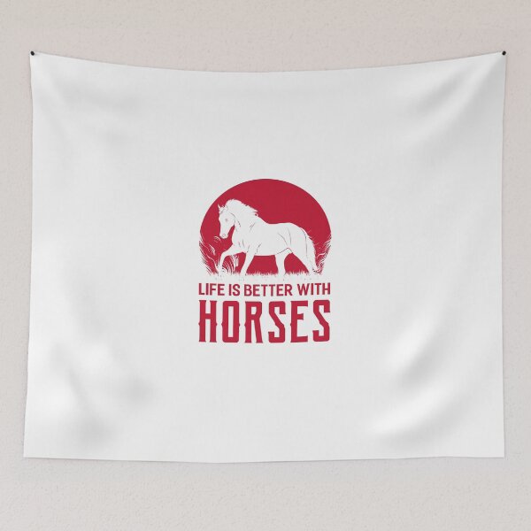 Item preview, Life Is Better With Horses - Red - For White Designs designed and sold by FastTrackPhotog.