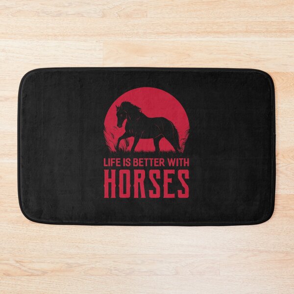 Item preview, Life Is Better With Horses - Red for Black Design  designed and sold by FastTrackPhotog.