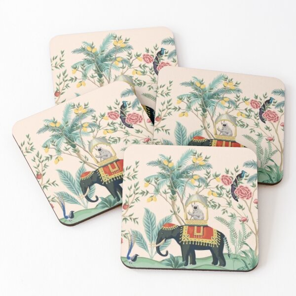 Item preview, Floral Jungle Monkey Riding An Elephant. Cute Children's Apparel And Decor. designed and sold by lduke47.
