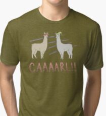 Llamas with Hats - Carl! Tri-blend T-Shirt