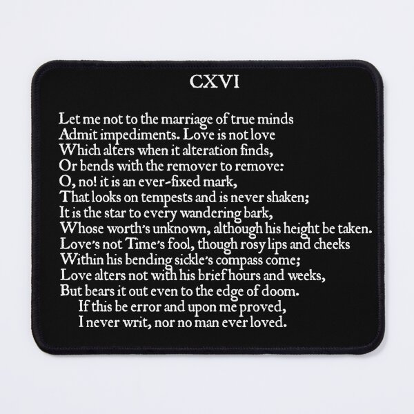 Item preview, Shakespeare Sonnet 116 True Love Poem (Let me not to the marriage of true minds / Admit impediments) designed and sold by kierkegaard.