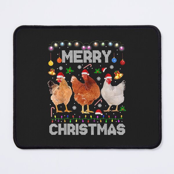 Item preview, Merry Christmas Chicken Shirt Santa Hat Lights Xmas Funny designed and sold by virnmjan.