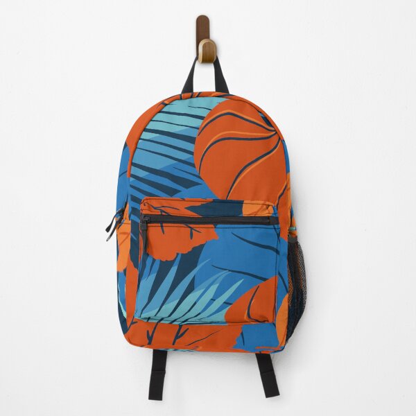 Item preview, Retro Rainforest Leaf Pattern, Blue and Brown Leaf Design designed and sold by Peter Stawicki.