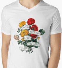 Raise Boys und Girls auf die gleiche Weise T-Shirt mit V-Ausschnitt