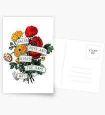 Raise Boys und Girls auf die gleiche Weise Postkarten