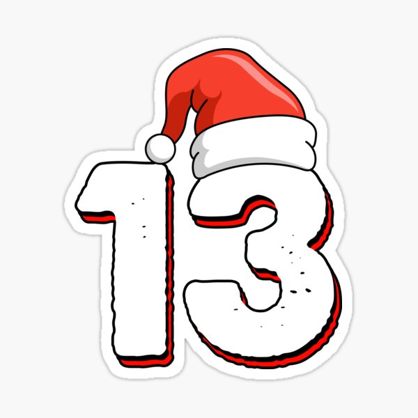 13th Birthday Christmas Santa Hat 13 Years Old Boy Girl Kid" Sticker for  Sale by RetroStyle247 | Redbubble