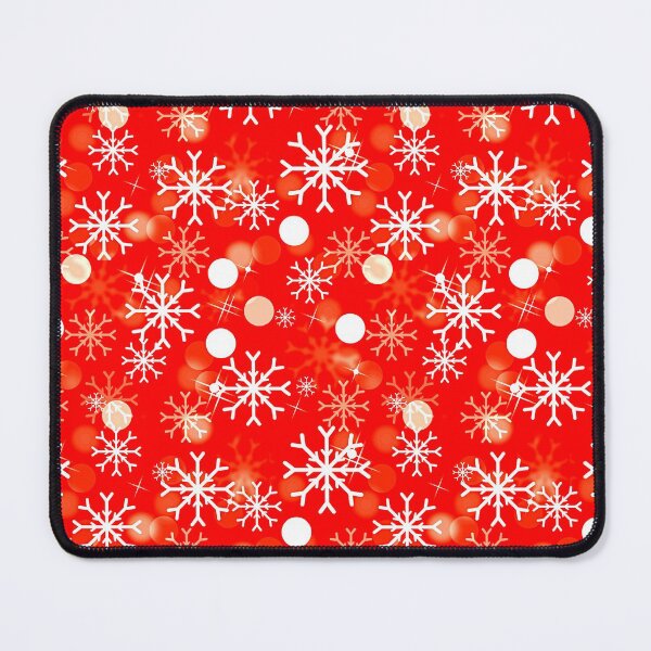 Item preview, White Christmas Snowflakes on a Festive Red Background designed and sold by GreenCarbon2112.