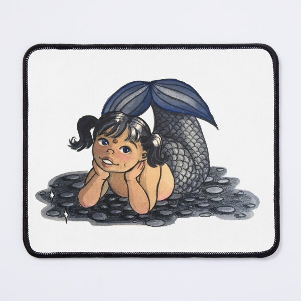 Item preview, Little Mermaid on an Obsidian Beach designed and sold by knmcgonigal.
