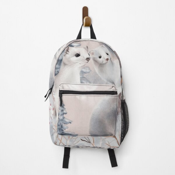 Item preview, Beautiful Snow Weasels in a Winter Paradise. Soft, cool and serene. designed and sold by Orianah.