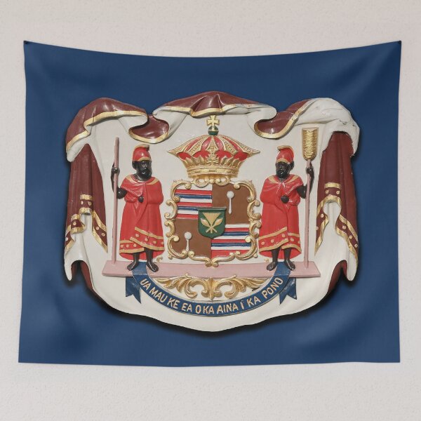Item preview, Hawaii Coat of Arms - UA MAU KE EA O KA AINA I KA PONO designed and sold by Joyful-Express.