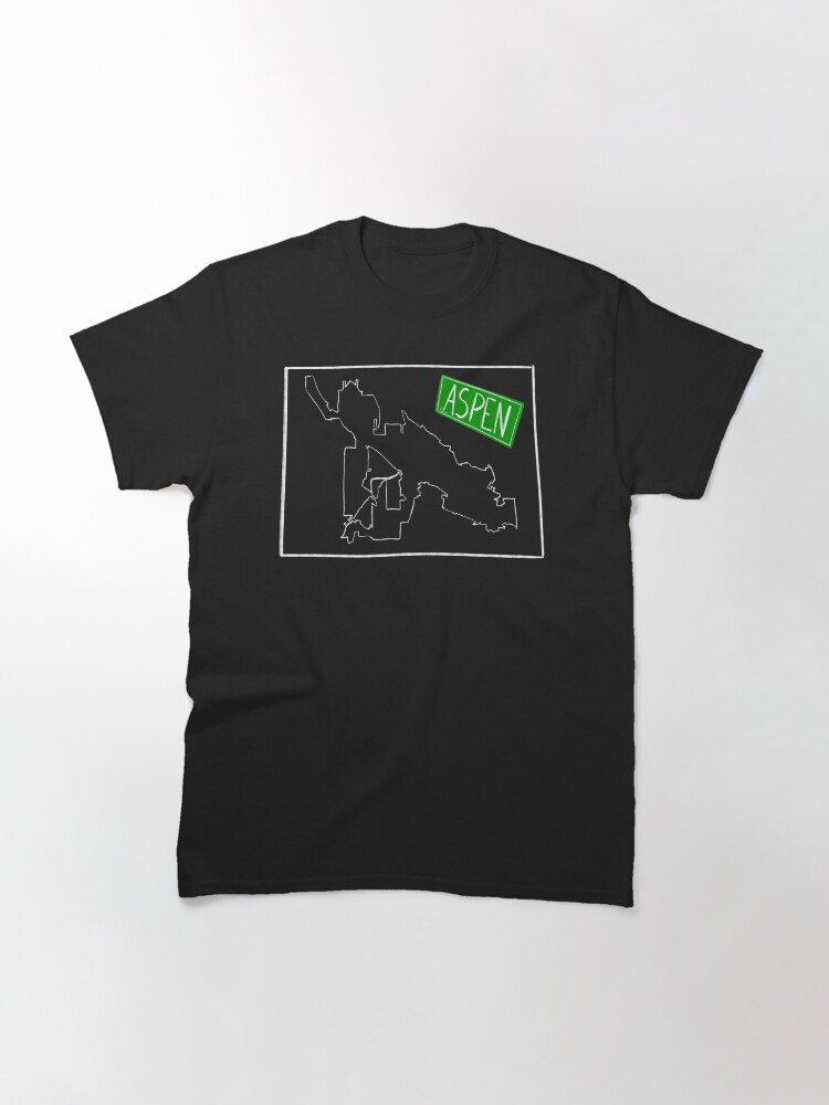 Alternate view of Aspen Colorado in Chalk Classic T-Shirt