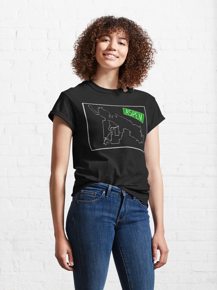 Alternate view of Aspen Colorado in Chalk Classic T-Shirt