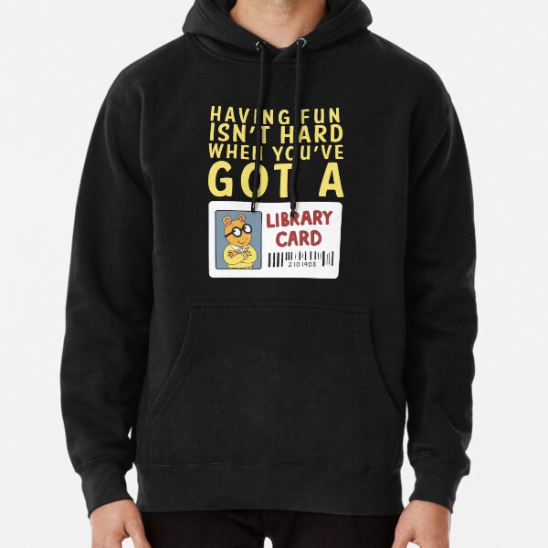 Arthur Library Card Pullover Hoodie