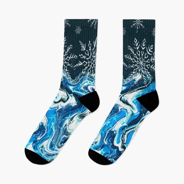Item preview, Melting Snowflakes, digital fluid pour with cells designed and sold by MayGreenAbgrall.