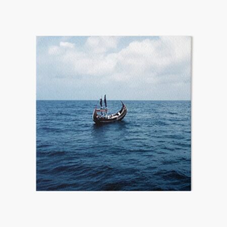 Boat In The Sea Art Board Print