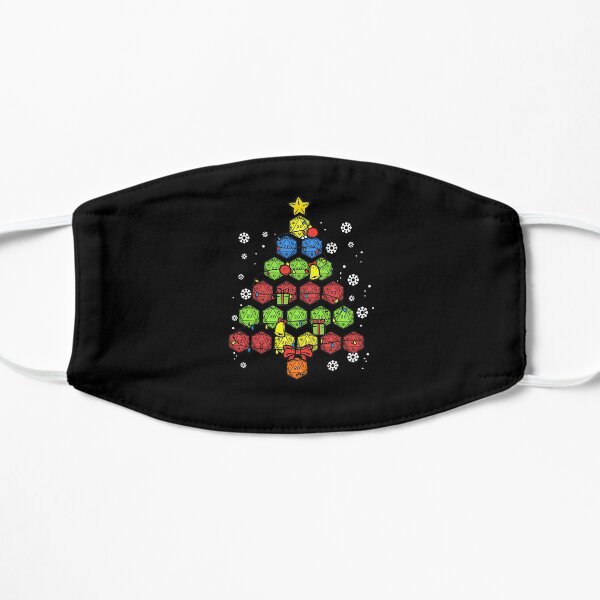D20 Dice Christmas Tree Ornaments Funny PJs Pajamas Xmas Men Women Flat Mask