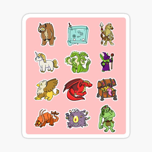 DnD Monsters Sticker
