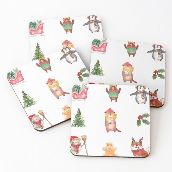 Item preview, Watercolor Christmas Stickers  designed and sold by Pinkmagenta.