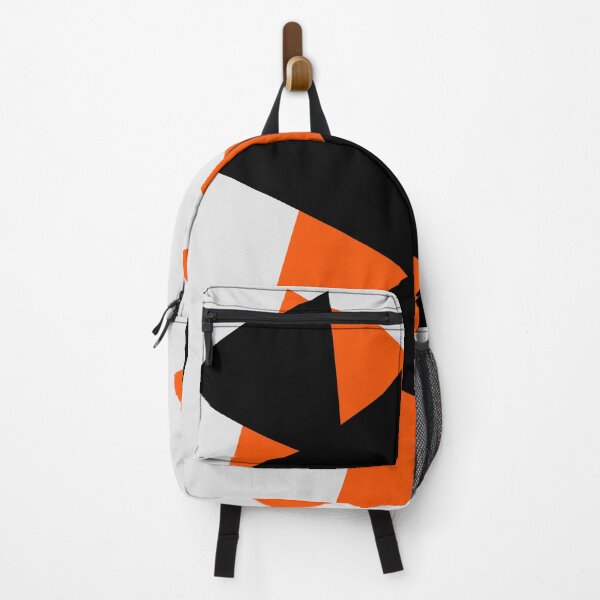 Item preview, Aesthetic Orange and Black Minimalistic Triangles designed and sold by NECHSTORE.