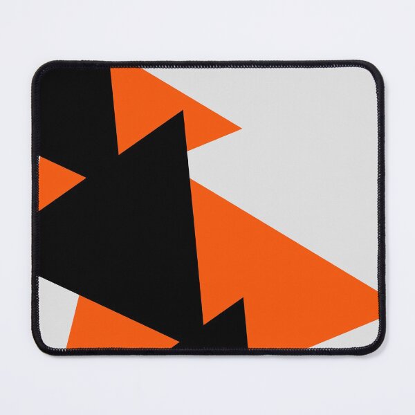 Item preview, Aesthetic Orange and Black Minimalistic Triangles  designed and sold by NECHSTORE.