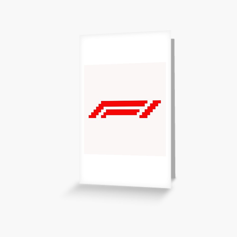 Formula 1 F1 Logo Pixel Art Greeting Card By Joe Pixel Art Redbubble