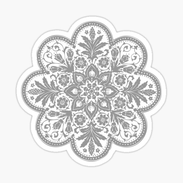 Item preview, Floral Lace Doily Design| Flowers | Vintage Style | Grey and White | designed and sold by EclecticAtHeART.