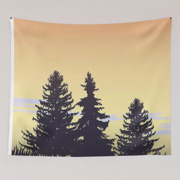Item preview, Pine Trees & Golden Skies Minimalist Artwork designed and sold by NexusArts.