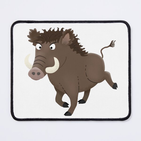 Item preview, Funny wild boar razorback cartoon illustration designed and sold by FrogFactory.