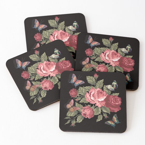 Item preview,  Cabbage Roses and Butterflies designed and sold by SloganExpress.