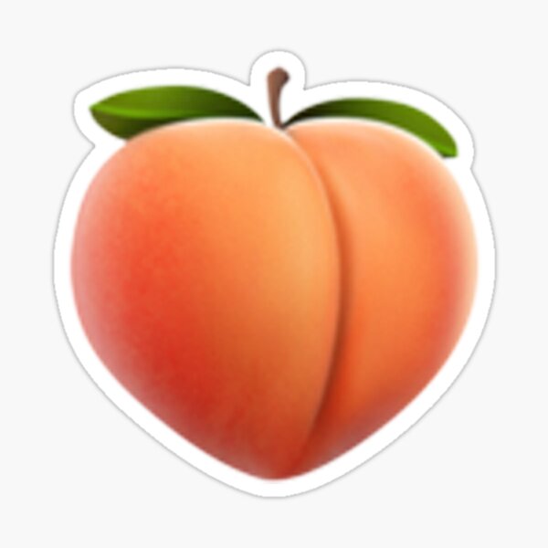 Peach bum Sticker for Sale by -Mercedes