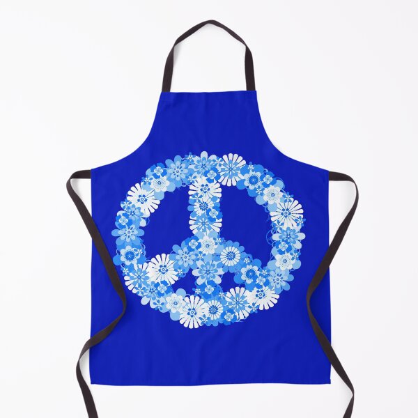 Item preview, Peace Sign Floral Blue designed and sold by Valerie Fuqua.