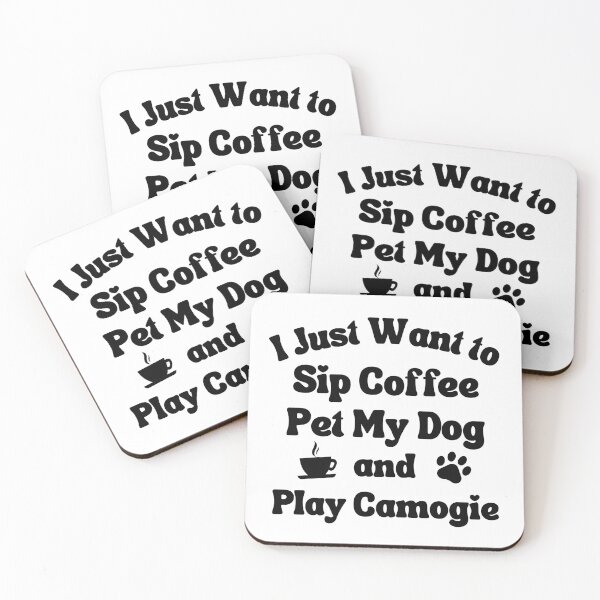 Item preview, Sip coffee, pet my dog and play camogie designed and sold by TheGreenGoat.