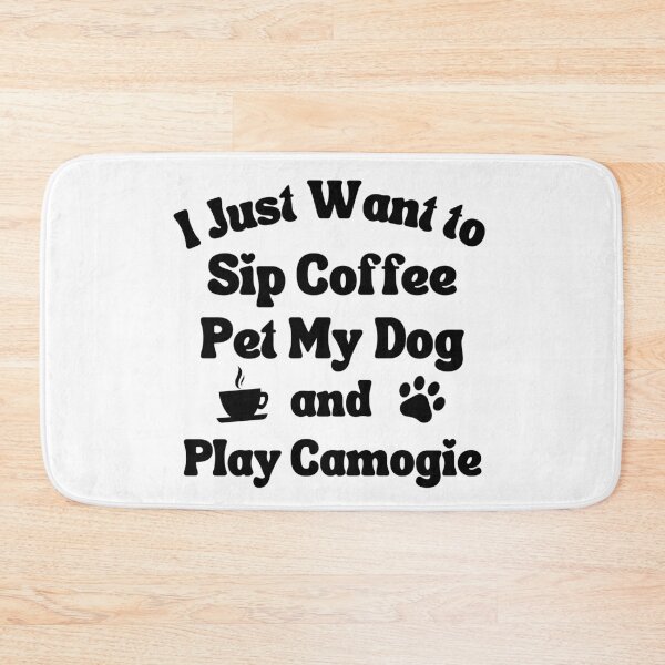 Item preview, Sip coffee, pet my dog and play camogie designed and sold by TheGreenGoat.