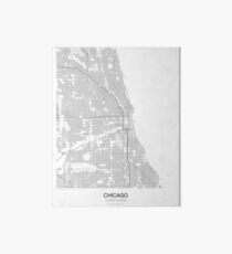 Minimalistische Karte von Chicago Galeriedruck