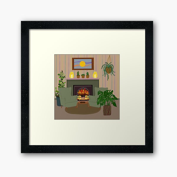 Indoors fika Framed Art Print