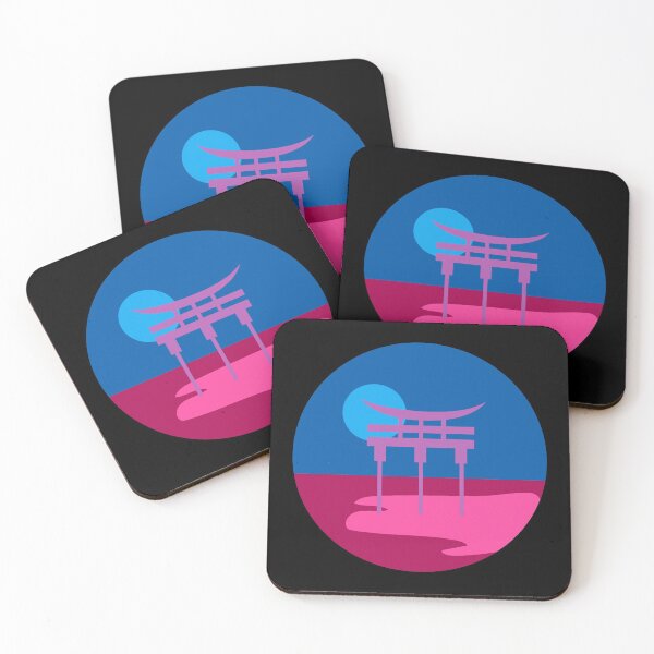 Item preview, Japanese Torii Gate Landscape Bi. Bisexual Pride designed and sold by Subtle Pride Shop.
