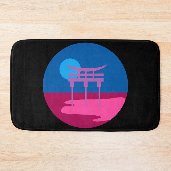 Item preview, Japanese Torii Gate Landscape Bi. Bisexual Pride designed and sold by Subtle Pride Shop.