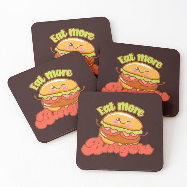 Item preview, Eat More Burgers - Kawaii Burger designed and sold by Chubuter.