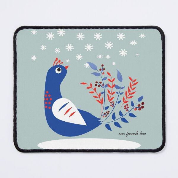 Item preview, One French Hen - white designed and sold by FlowerCloud.
