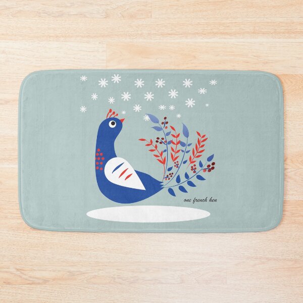 Item preview, One French Hen - white designed and sold by FlowerCloud.