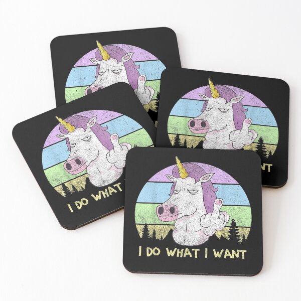 Item preview, Funny Cute Angry Unicorn Giving The Middle Finger Vintage designed and sold by Ritchie56.
