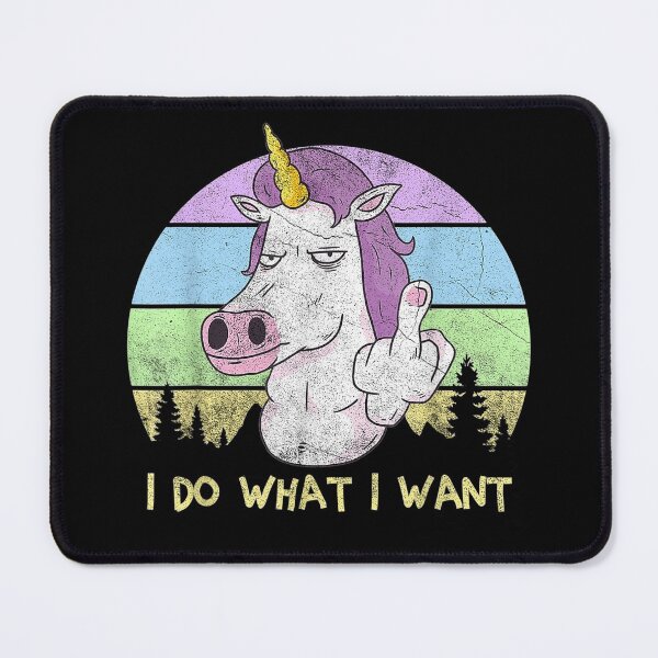 Item preview, Funny Cute Angry Unicorn Giving The Middle Finger Vintage designed and sold by Ritchie56.
