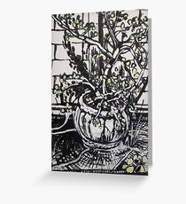 Prosperity Money Tree at The Dancing Dog Cafe Greeting Card