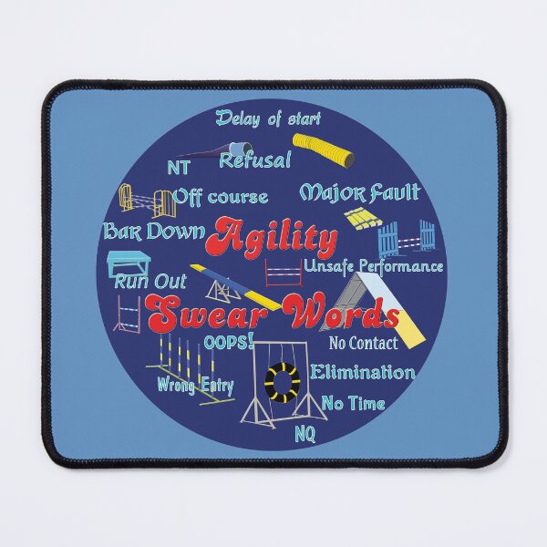Item preview, Agility Swear Words designed and sold by dogplay.