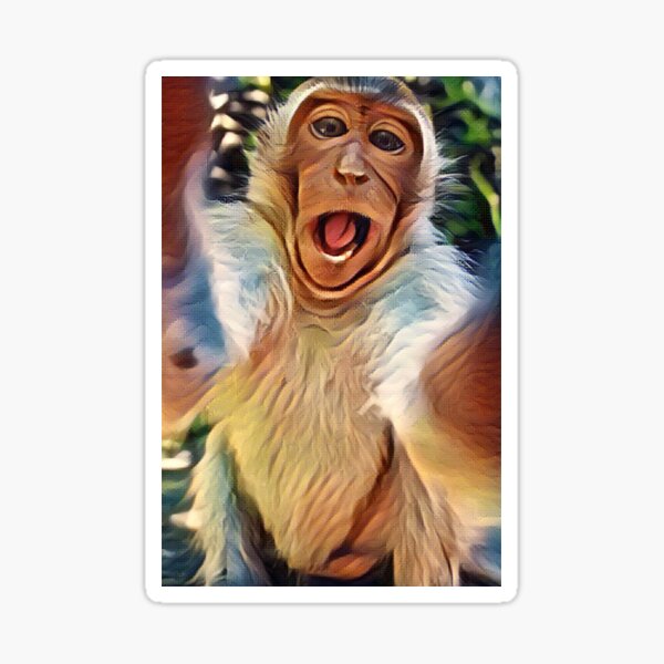 Funny Monkey Selfie of a shocked monkey up to mischief  Art Board Print  for Sale by haRexia